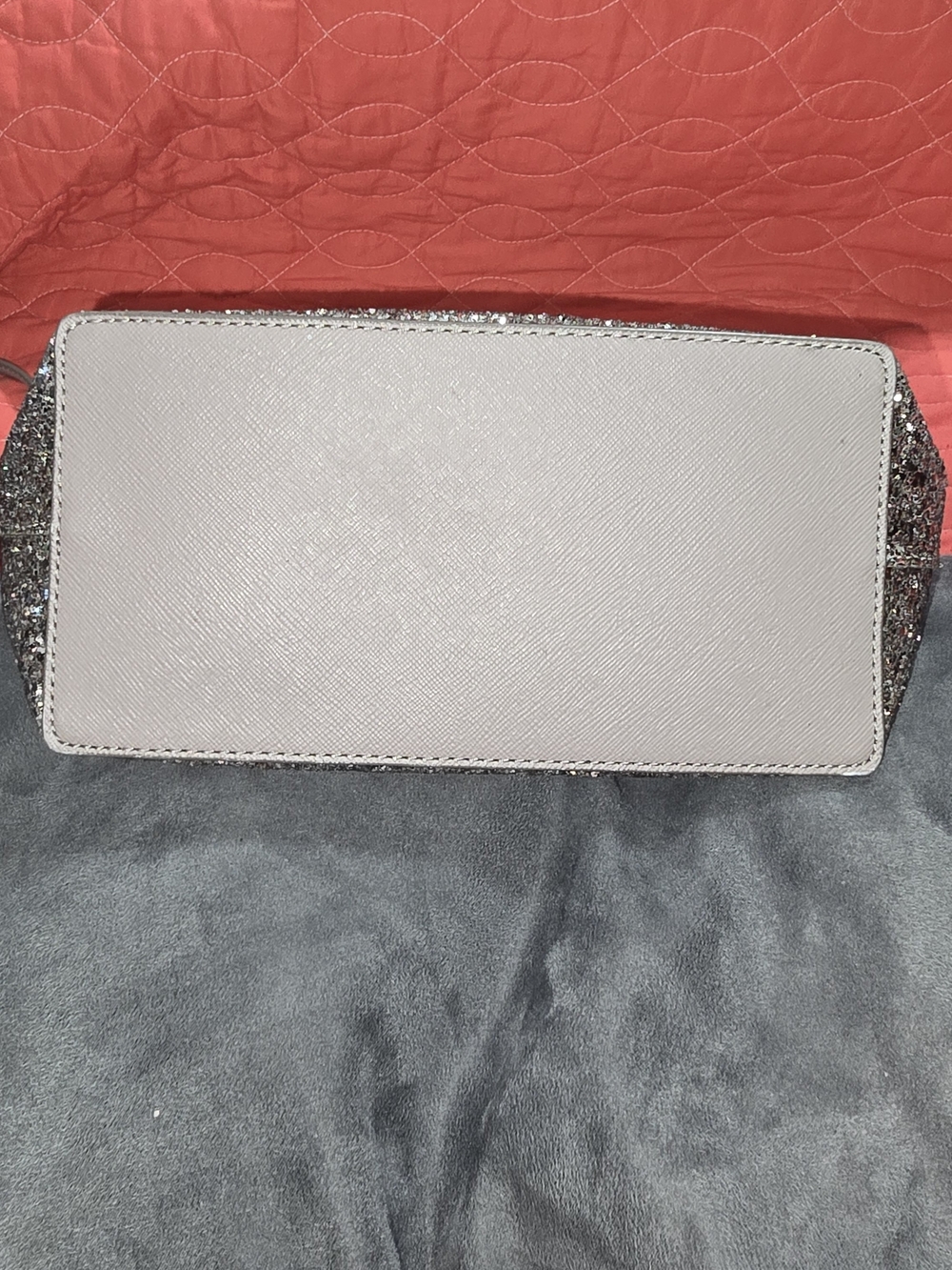 kate spade Gray Satchel with Silver Glitter Trim - Picture 5 of 6
